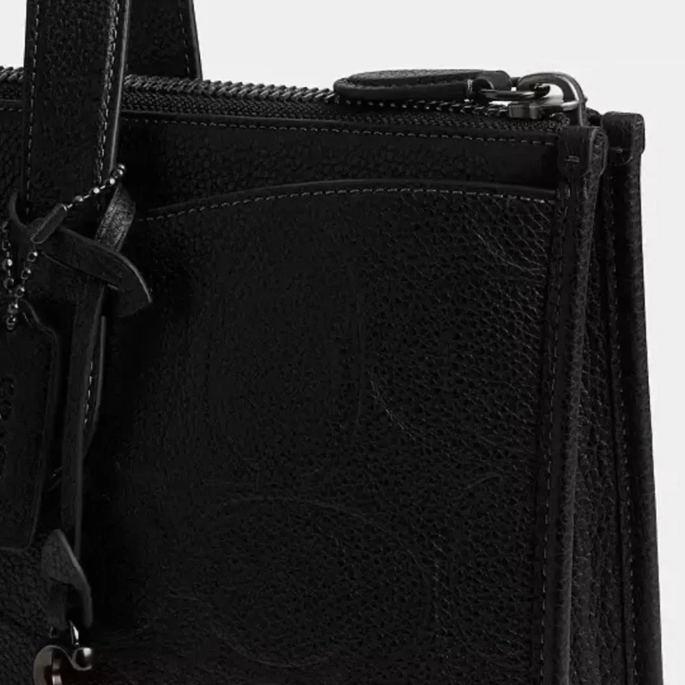 Coach black leather